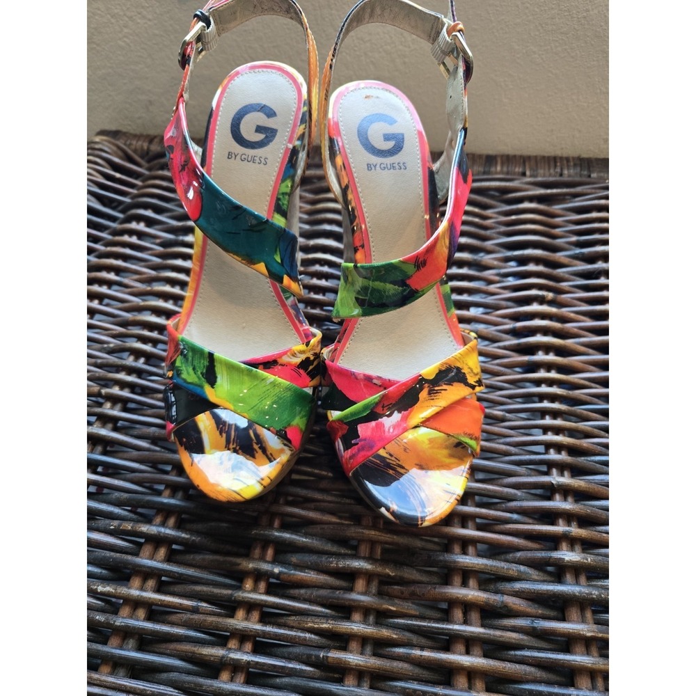 G By Guess Multicolored Bright Platform 5" Heel!
